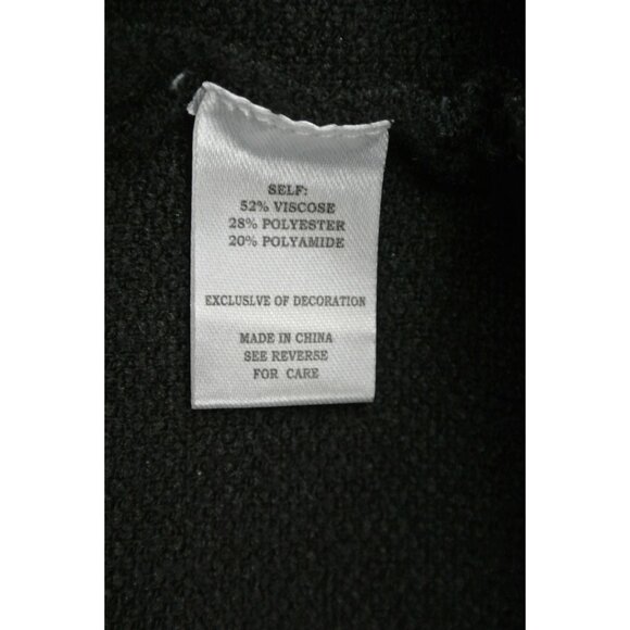 Autumn Skye Purple & Black Colorblock Open Front Cardigan Sweater Women's M - Picture 10 of 10